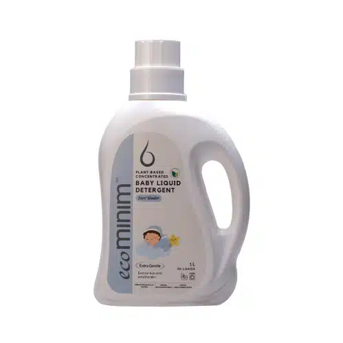 [TWIN] Ecominim Baby Liquid Detergent Ever Tender 1L | Plant Based, No SLES/SLS, Skin Friendly