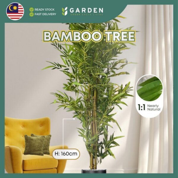 160cm Artificial Plant Large Bamboo Tree with Pot Fake Plant Decoration Home Decor