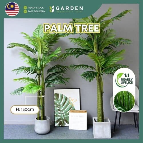 150cm Artificial Plant Large Palm Tree with Pot Fake Plant Decoration Home