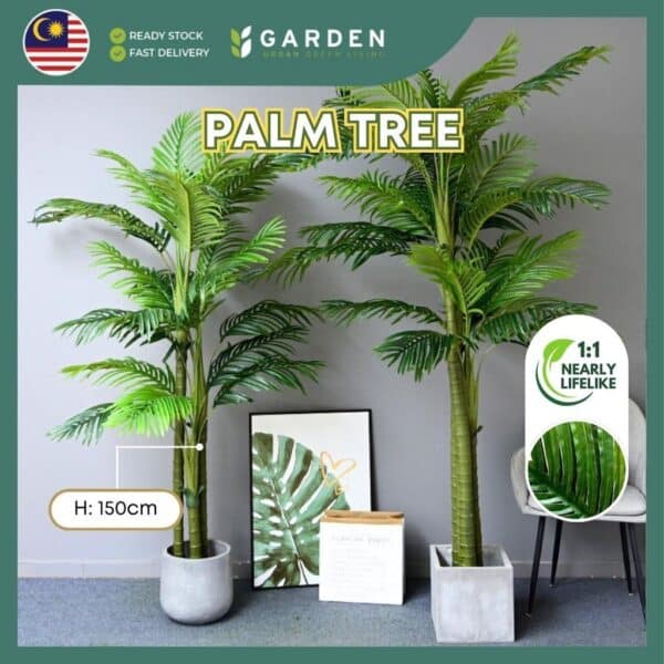 150cm Artificial Plant Large Palm Tree with Pot Fake Plant Decoration Home