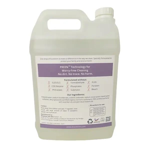 Ecominim Bathroom Cleaner Lavender 5L | Plant Based, No SLES/SLS, Skin Friendly